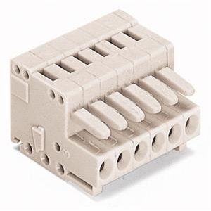 Vrouwelijke connector 7-polig Rastermaat 3,5 mm, lichtgrijs