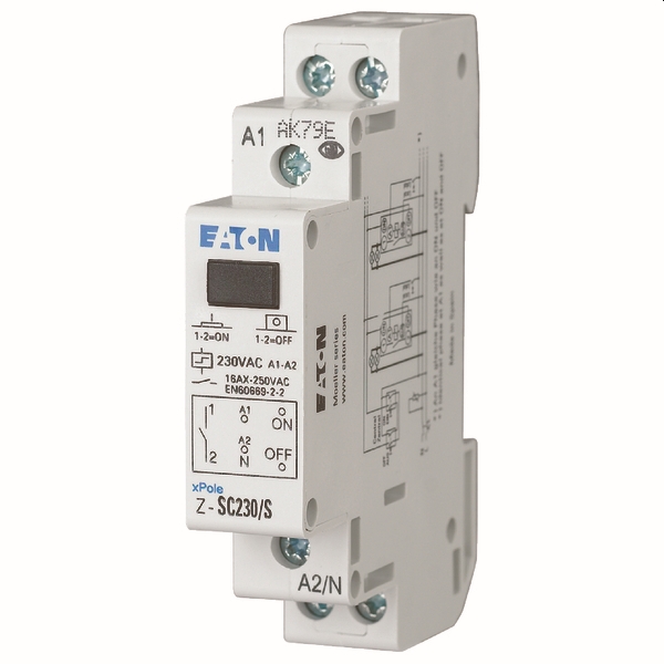 Impulsrelais Z-SC230/S - 230 VAC - 16A - 1M contact - 1TE (Z-SC230/S)