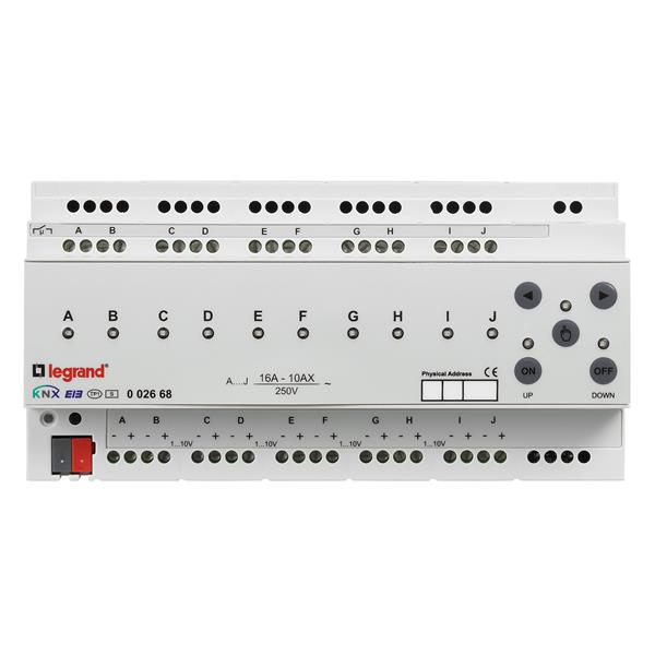 KNX - 1-10V dimmer 10 DIN 10 outputs