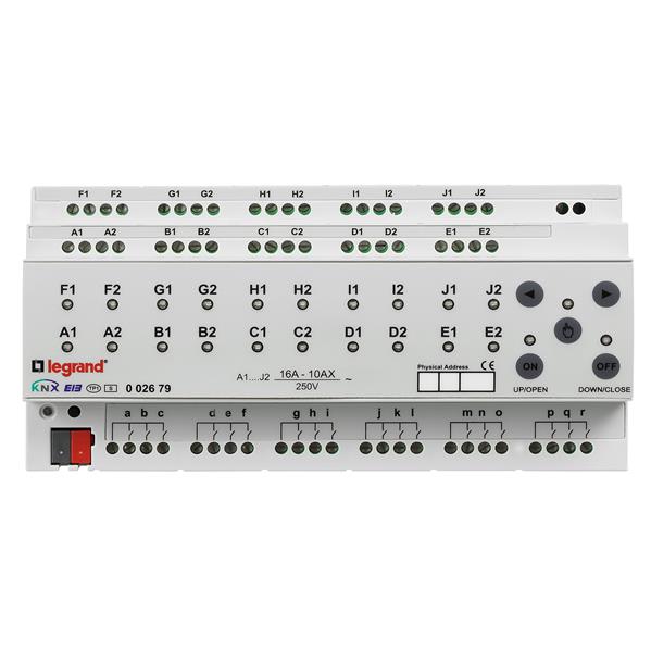 KNX - Actuator ON/OFF 10 DIN 20 outputs - 18 inputs