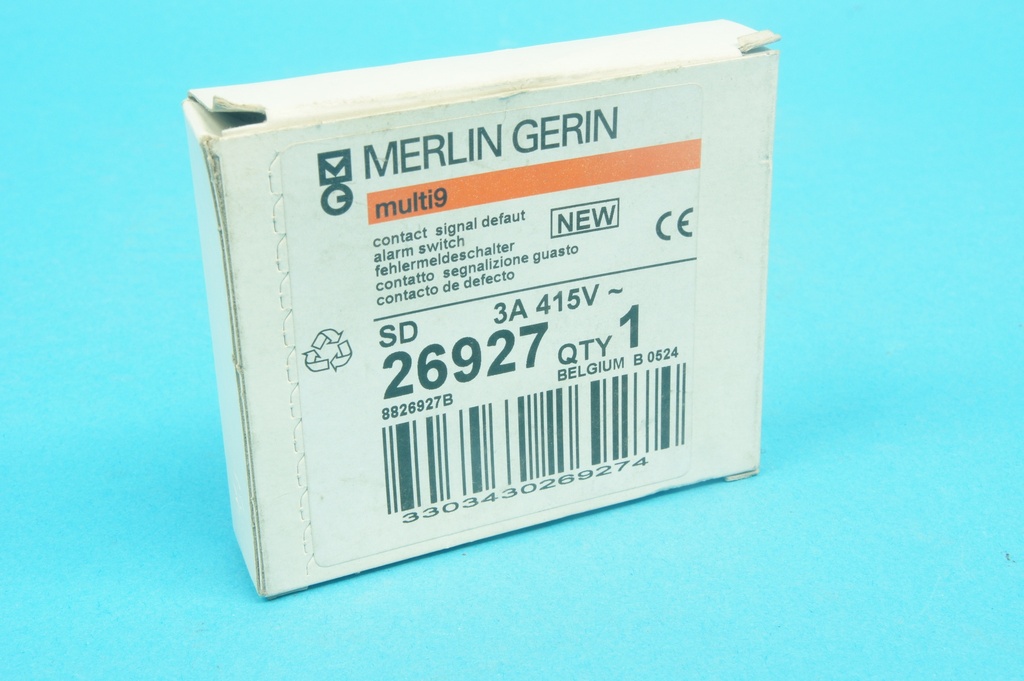 Merlin Gerin Multi 9 SD 26927 1 changeover auxiliary contact 3A 415 VAC for C60 new