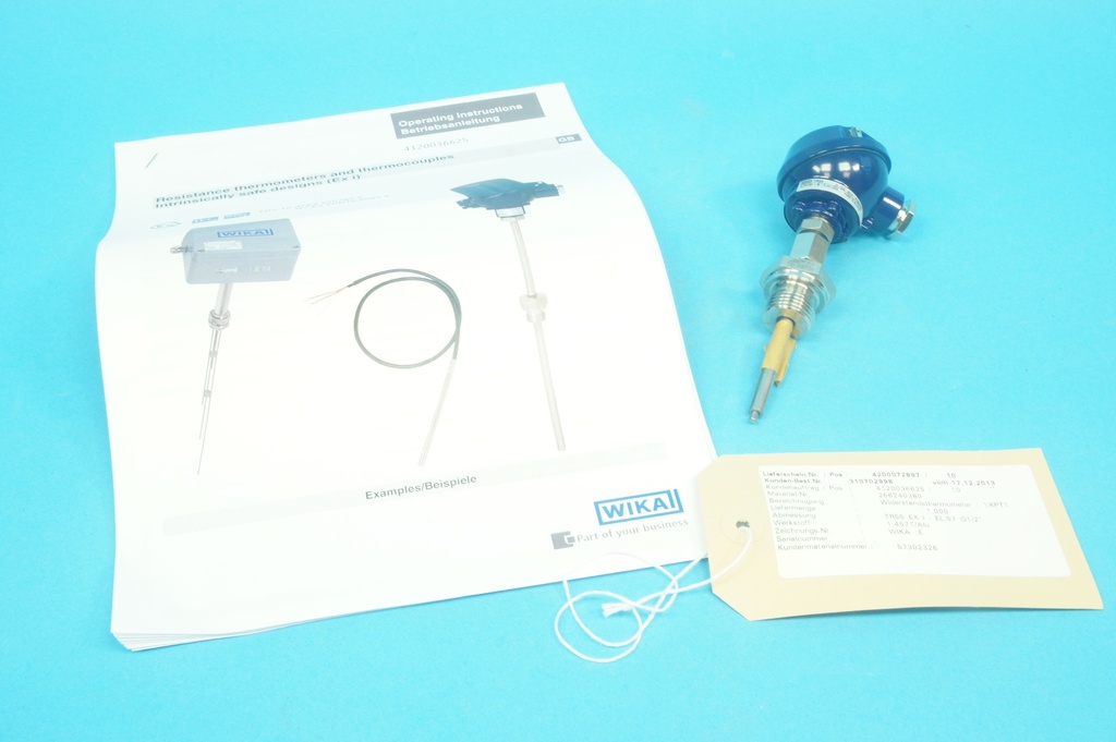 Wika TR55 EX Resistance thermometer with spring-loaded tip -50 …+500°C G1/2" new