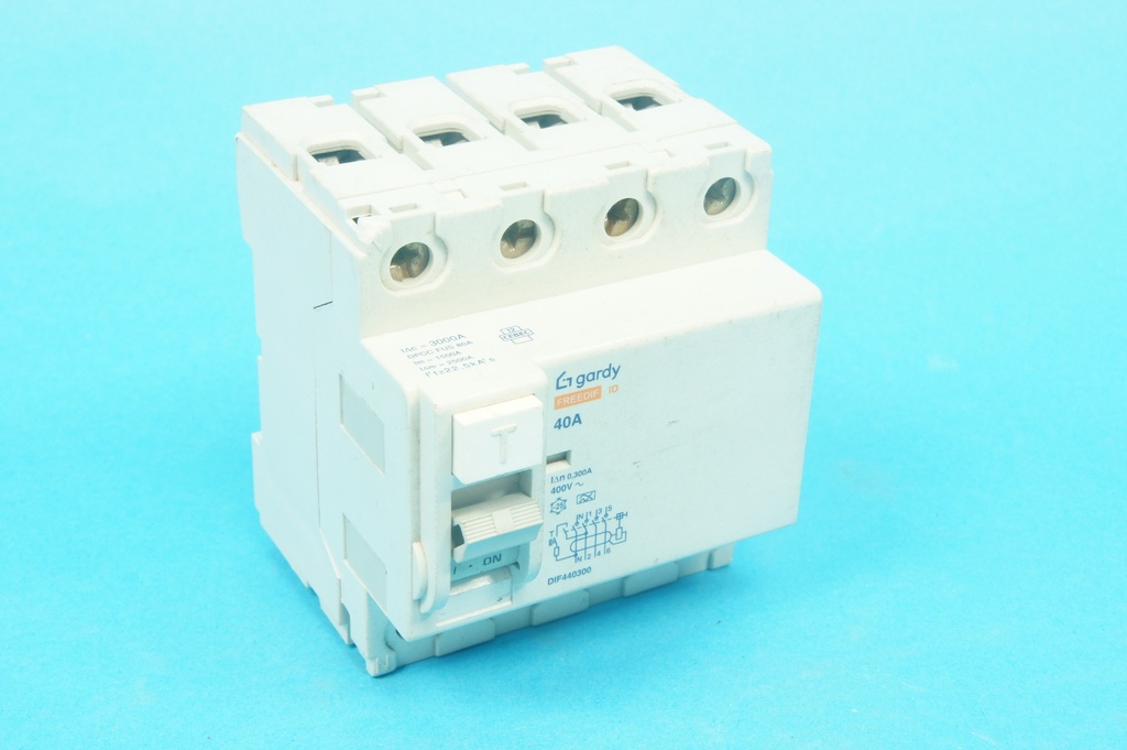 Gardy DIF440300 FREEDIF ID residual current (erath leakage) circuit breaker 4 poles 40A 300mA 3kA 400 VAC