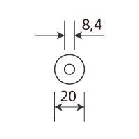 Sluitring Elvz 8.4x20x1.25mm M8