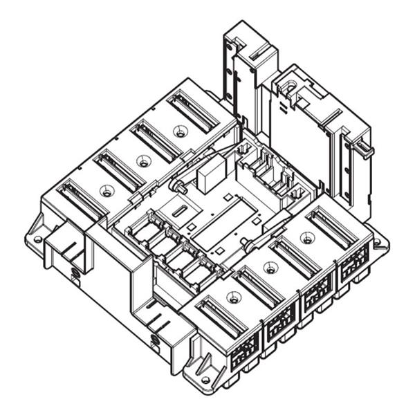 Loskoppelbare basis vooraansluiting - 3P DPX³1600