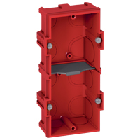 Batibox meervoudige inbouwdoos voor metselwerk - monoblok - voor 2 mechanismen of 4/5 modules horizontaal of verticaal gebruik - diepte 40 mm