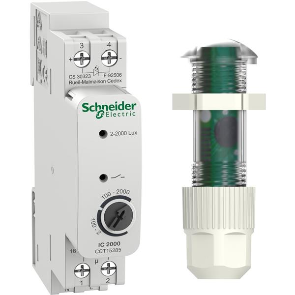 Schemerschakelaar IC2000 met lichtsensor voor binnen (18 mm)