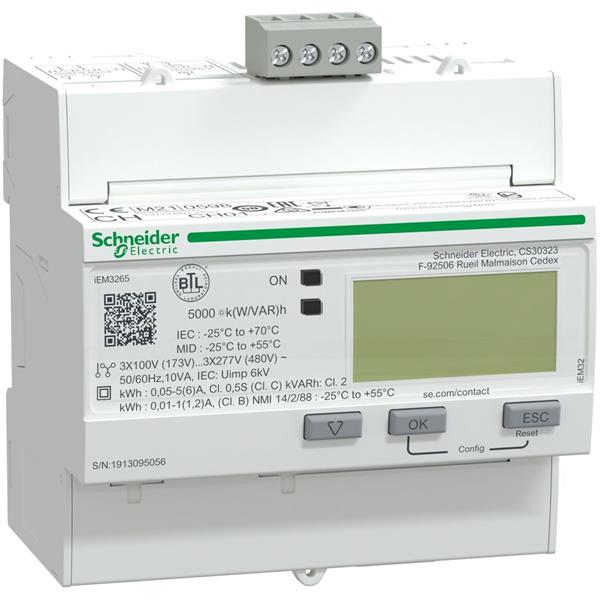 iEM3265 energiemeter - TI - BACnet - 1 digitale in- en uitgang -multitarief