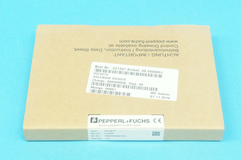 Pepperl + Fuchs 210496 HIC2873 1-channel solenoid driver, supply: 20.4-30 VDC 70mA new