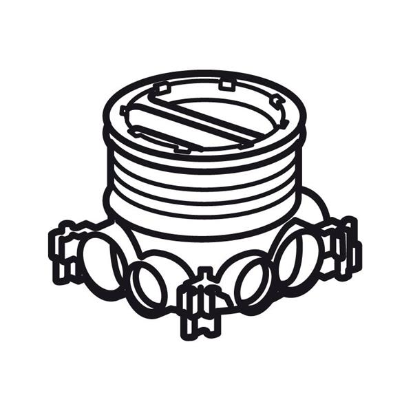 Vloercontactdoos - toebehoren - enkelvoudige inbouwdoos Batibox multihouder - diepte 50 mm