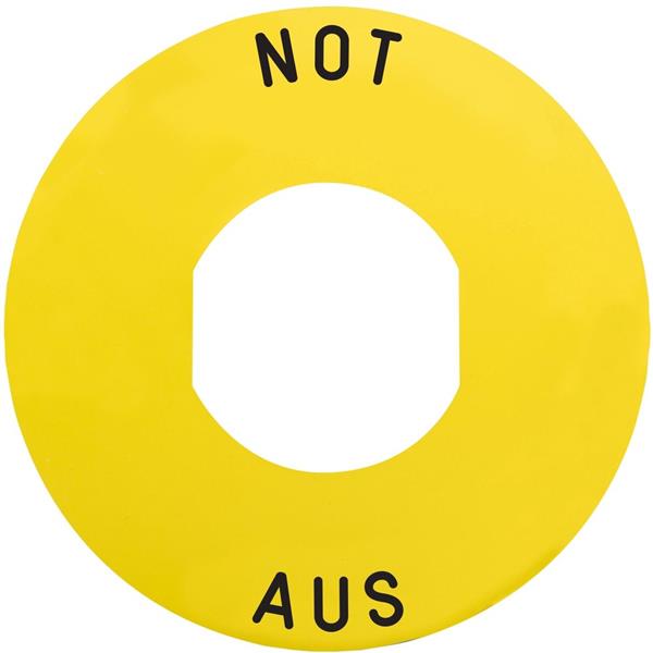 NOODUITSCHAKELINGSETIKET NOT AUS DIA60MM