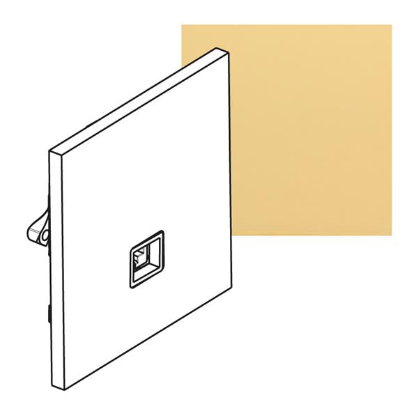 ART contactdoos RJ45 FTP Cat. 6 épure Gespiegeld goud