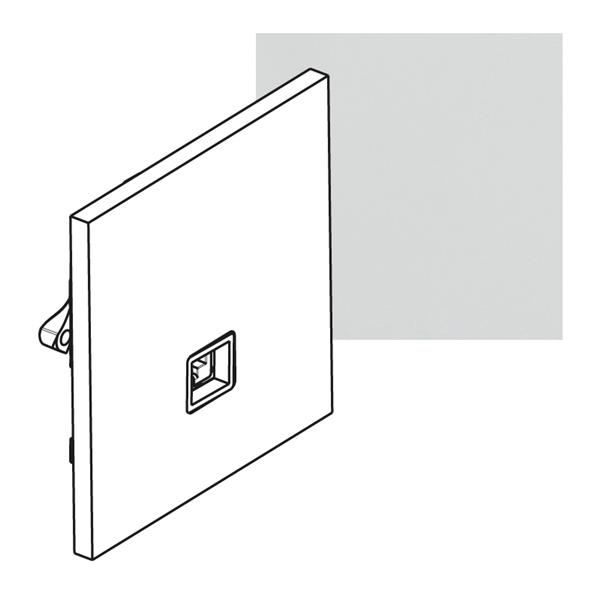 ART contactdoos RJ45 FTP Cat. 6 épure Satijn wit