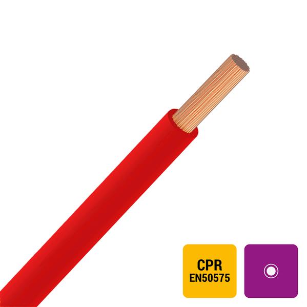 VOBs H07V-K draad PVC flexibel 750V Eca 70°C rood 35mm²