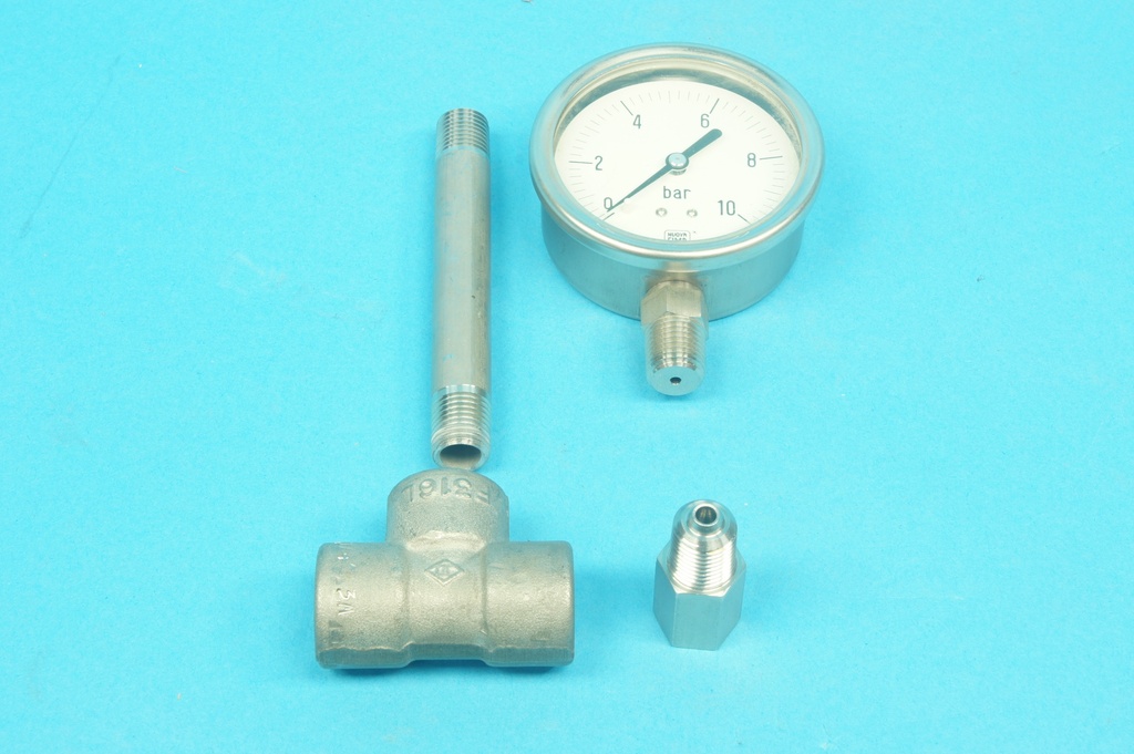 Nuova Fima Pressure Gauge 0-10 Bar + accessories