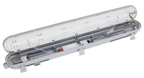 Spatwaterdicht armatuur IP 65 met doorvoerbekabeling 1,50m 65W 4000K 7150Lm