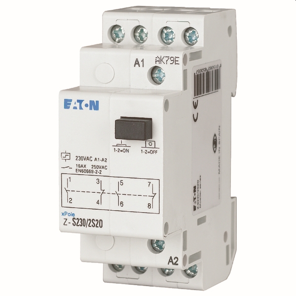 Impulsrelais Z-S24/W - 24 VAC / 12 VDC - 16A - 1W contact - 1TE (Z-S24/W)