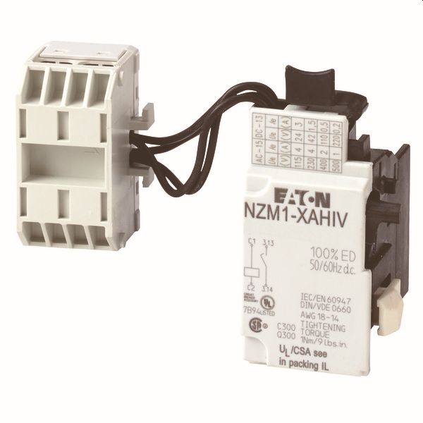 Arbeidsstroom afschakelspoel NZM1-XAHIV110-130AC/DC - 110-130 VAC / 1 (NZM1-XAHIV110-130AC/DC)