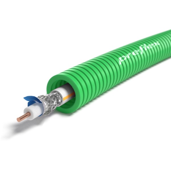 Preflex safe voorbedrade buis 16mm LS0H groen + coax Telenet TRI6