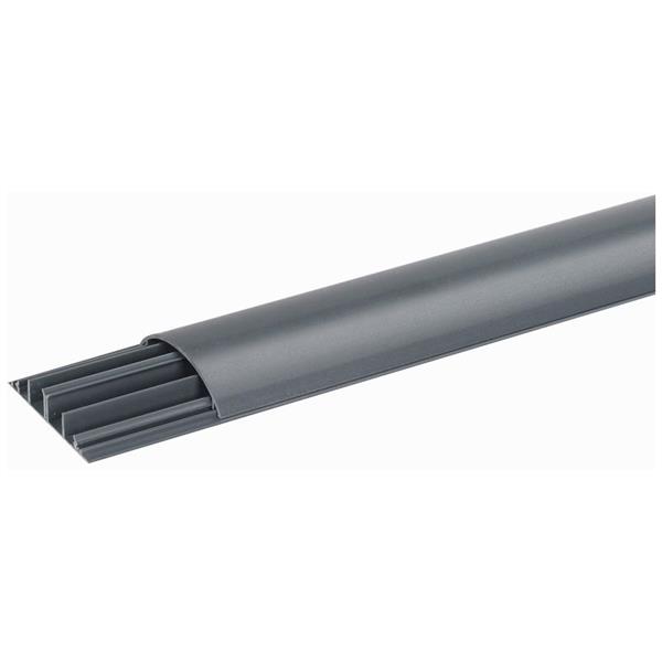 DLP vloerlijst 92 x 20 mm - grijs RAL 716 A - lengte 2 m - lijst met 4 compartimenten - IP 40 - IK 08 - PVC - geleverd met deksel