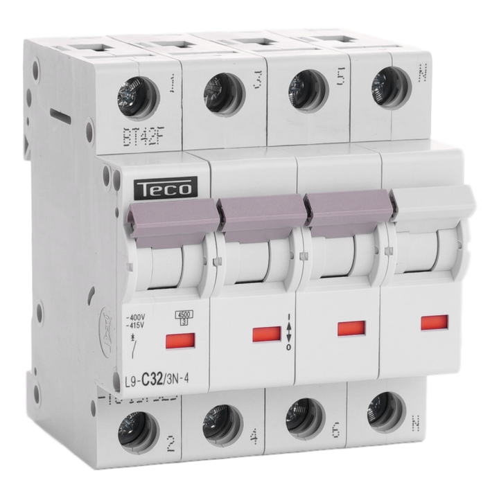 Teco L9C323N4 157525 automaat 4P (3P+1N) 32A 4,5kA Curve C (zonder verpakking)