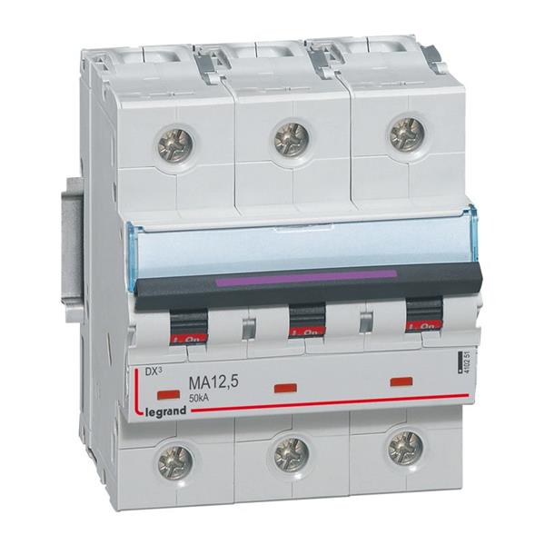 Automaat DX³ MA - 50kA - enkel magnetisch 160A - 3-polig 400V - 12,5A - 4,5 mod.