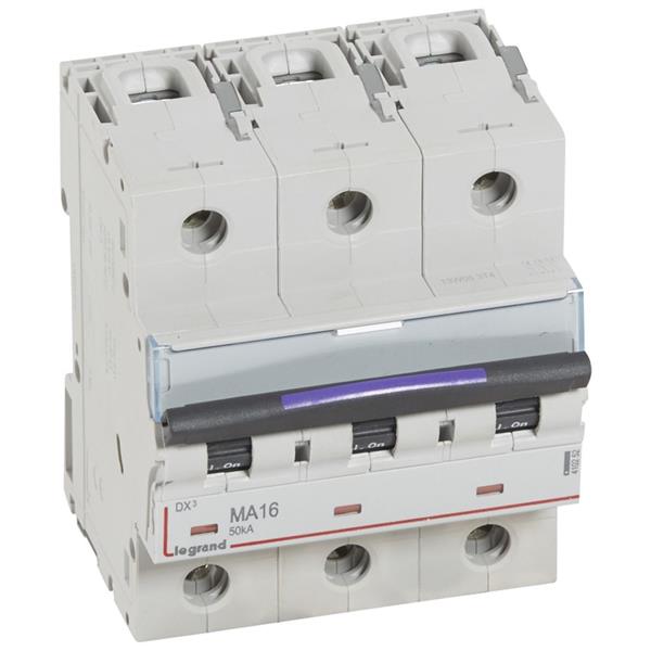 Automaat DX³ MA - 50kA - enkel magnetisch 200A - 3-polig 400V - 16A - 4,5 mod.