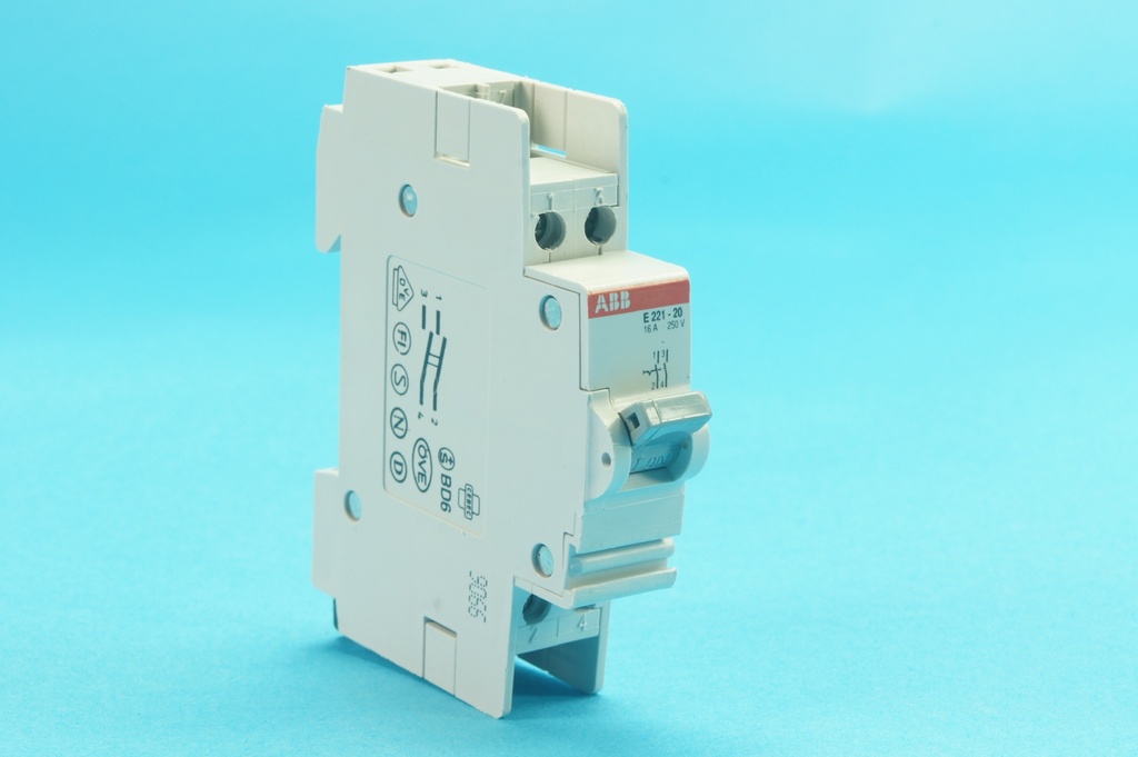 ABB E221-20 DIN-rail control switch 16A 250VAC 2 NO contacts