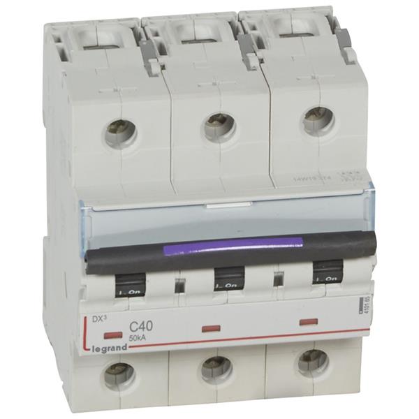 Automaat DX³ - 50kA - curve C - 3-polig - 400V - 40A - 4,5 modules