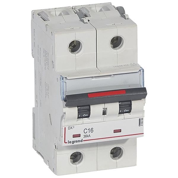 Automaten DX³ 2P C 16A 230/400V - 36KA - 3 modules