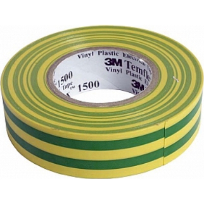 Temflex 1500 elektrische isolatietape TX19GY vinyl 19mm x 20m geel/groen