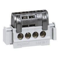 Faseklemmenblok - zwart - lengte 47 mm - IP 2x - capaciteit 4 x 16mm² (80 A maximum - 400 V)