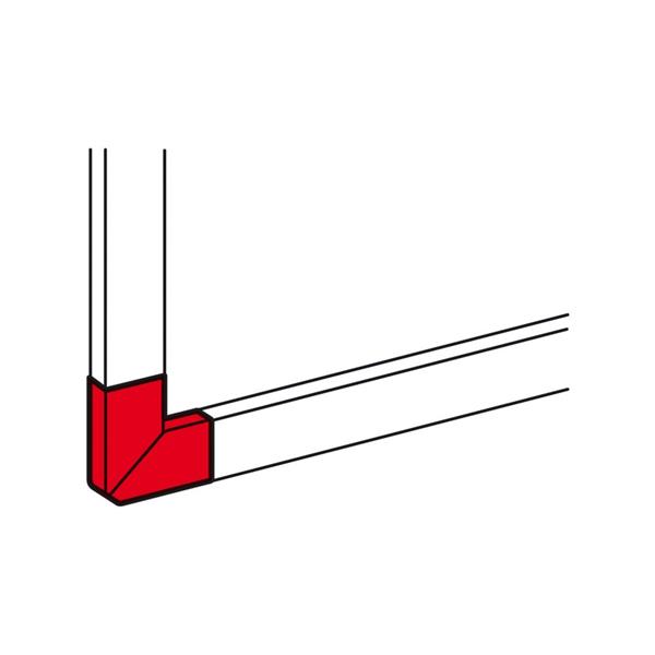 Platte hoek voor wandgoot DLP aluminium 65 x 105mm (dekselbreedte 85 mm)