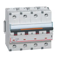 Automaat DX³ - 25kA - curve D - 4-polig - 400V - 100A - 6 modules