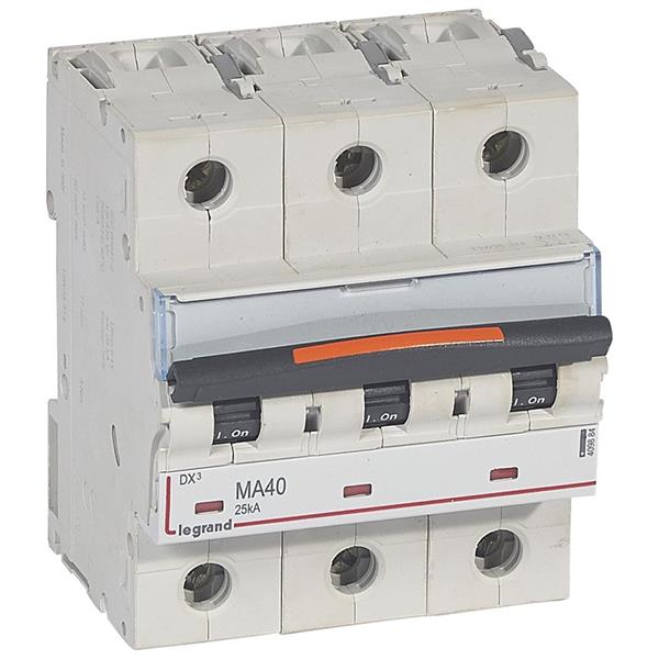 Automaat DX³ MA- 25kA - enkel magnetisch 500A - 3-polig 400V - 40A - 4,5 mod.