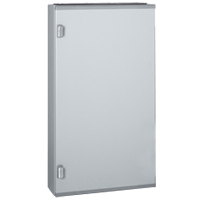 Wandkast XL³ 400 - IP 55 - monoblok - metaal - hoogte 915 mm - grijs RAL 7035 - afmetingen (b x d) 655 x 215 mm - afstand afdekplaat met deur 48 mm