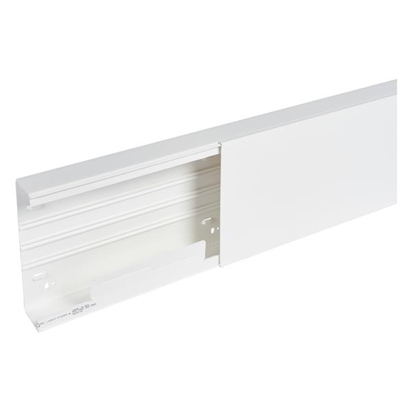 DLP distri wandgoot 200 x 60 mm - lengte 2 meter - wit - geleverd met deksel (lengte 2 meter)