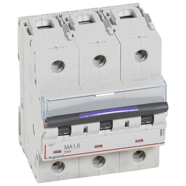 Automaat DX³ MA - 50kA - enkel magnetisch 20A - 3-polig 400V - 1,6A - 4,5 mod.