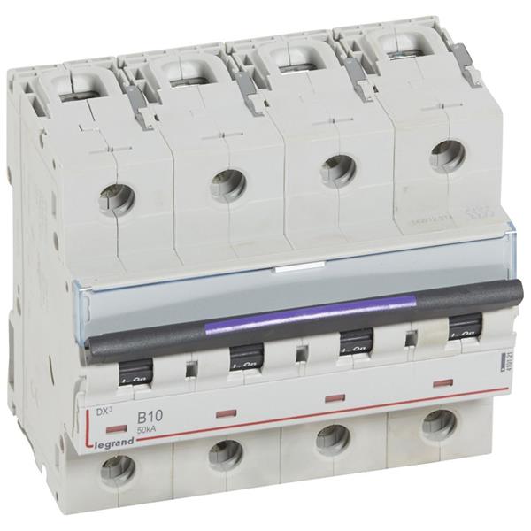 Automaat DX³ - 50kA - curve B - 4-polig - 400V - 10A - 6 modules