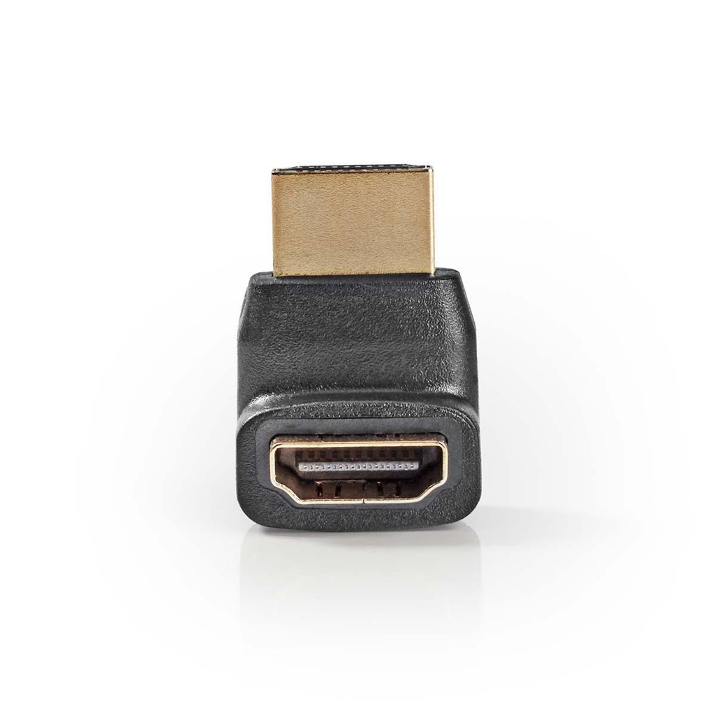 HDMI-Adapter|HDMI Connector | HDMI Output | Verguld | 270° Gehoekt | ABS | Zwart | 1 Stuks | Doos