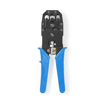 Krimptang|CAT5 / CAT5e / CAT6 / CAT6a / RJ10 / RJ11 / RJ45 | Snijden / Strippen / Tang | ABS / Staal | Blauw