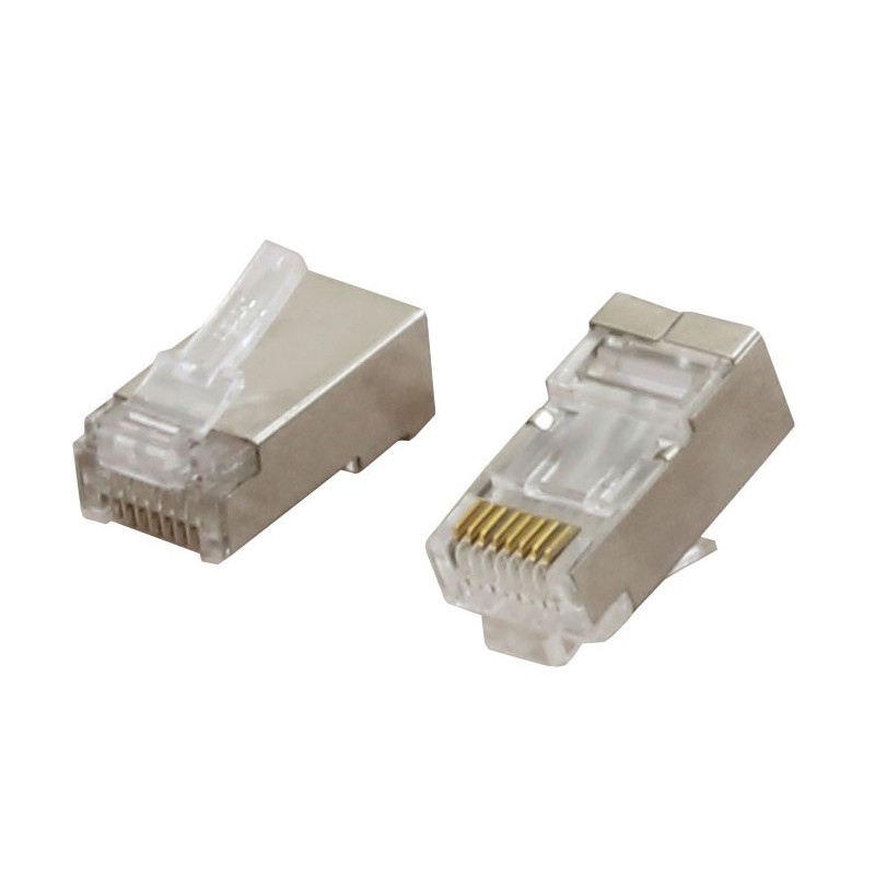 RJ45 CAT6A SHIELDED CON. W/GUIDE SOLID