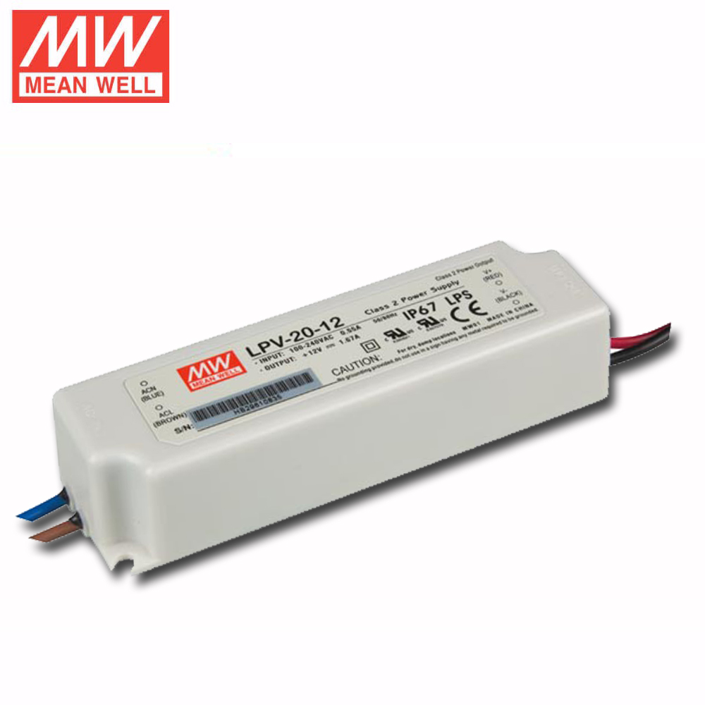 MEAN WELL LED voeding IP67 20W 12VDC_x000D_
