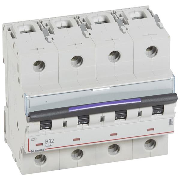 Automaat DX³ - 50kA - curve B - 4-polig - 400V - 32A - 6 modules