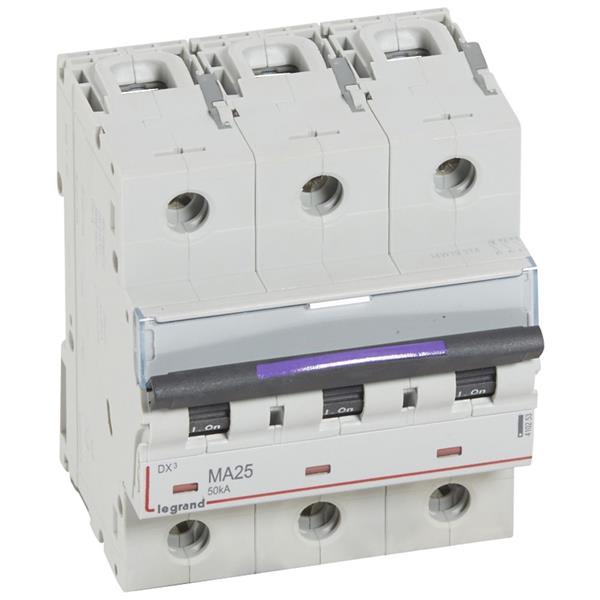 Automaat DX³ MA - 50kA - enkel magnetisch 320A - 3-polig 400V - 25A - 4,5 mod.