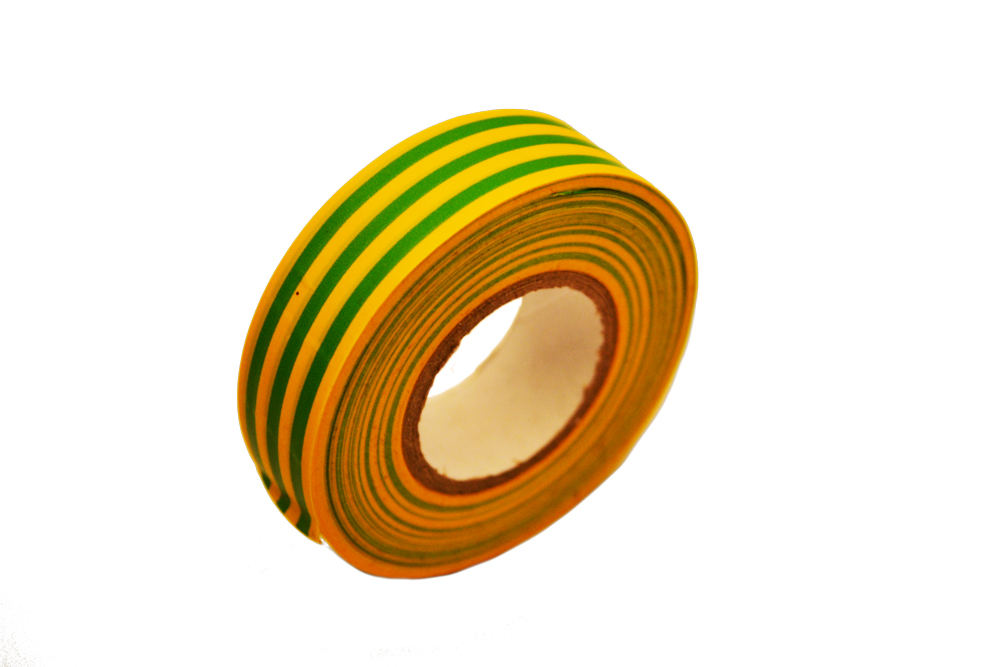 Isolatietape  0.15 mm x 19 mm x 20 m  ,Green / Yellow