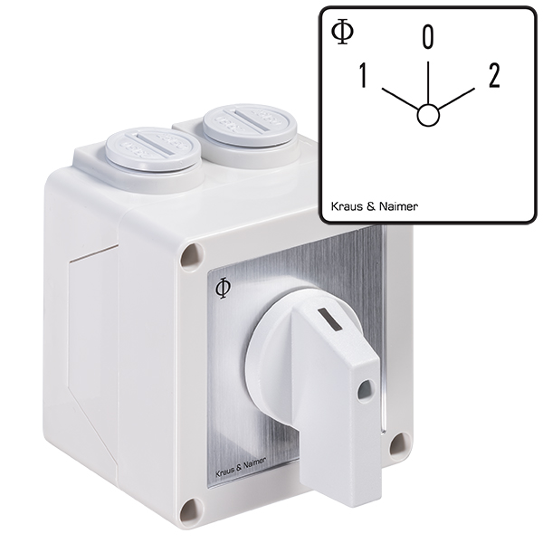 Omsch. 2P 1-0-2 25A Opbouw IP42