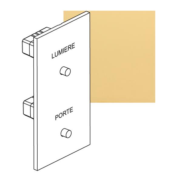 ART verlengde drukknop Porte+Lumière épure Gespiegeld goud