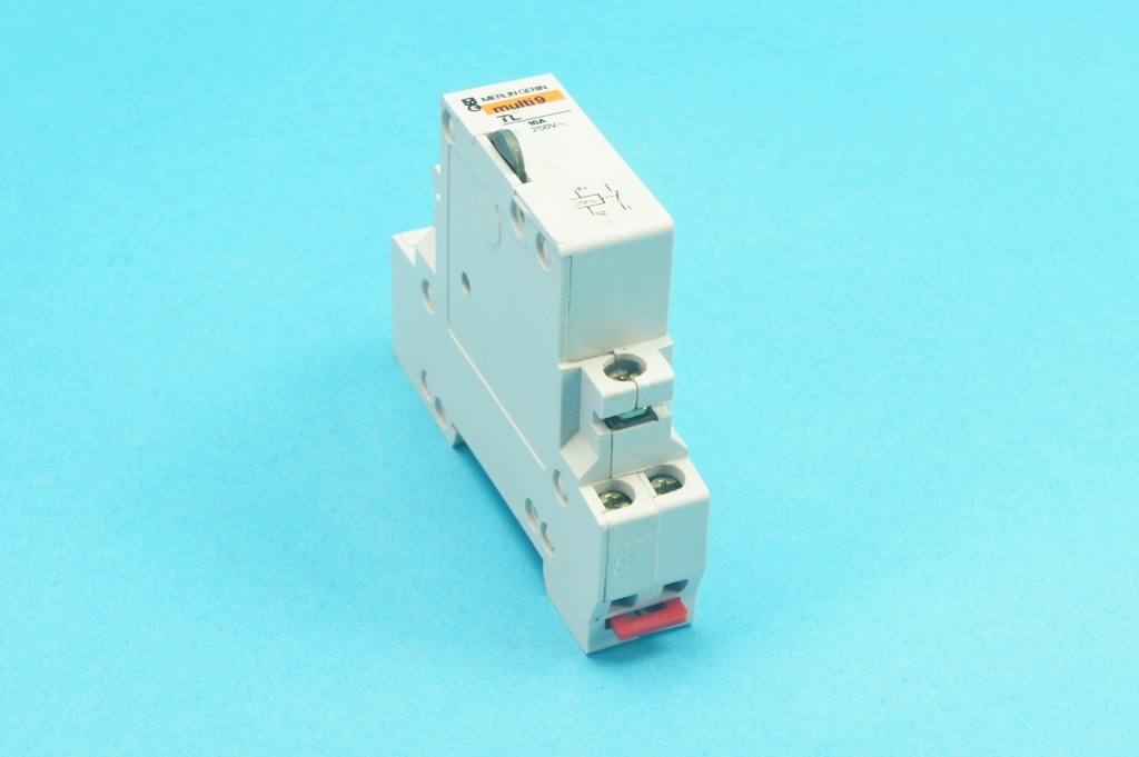 Merlin Gerin Multi 9 TL 15406 modular impulse relay 2 poles with 2 NO 16A 250 VAC contacts and coil 12 VAC