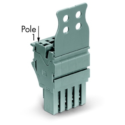 X-COM S
							1-draads female steker; Vergrendelpal; Trekontlastingsplaat; 4 mm²; Rastermaat 5,2 mm; 14-polig; 4,00 mm²; grijs